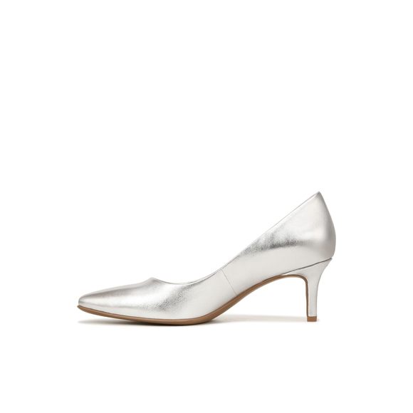 Naturalizer Womens Everly Pump Silver Metallic Leather 9 M - Picture 1 of 1